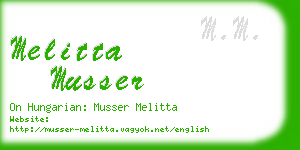 melitta musser business card